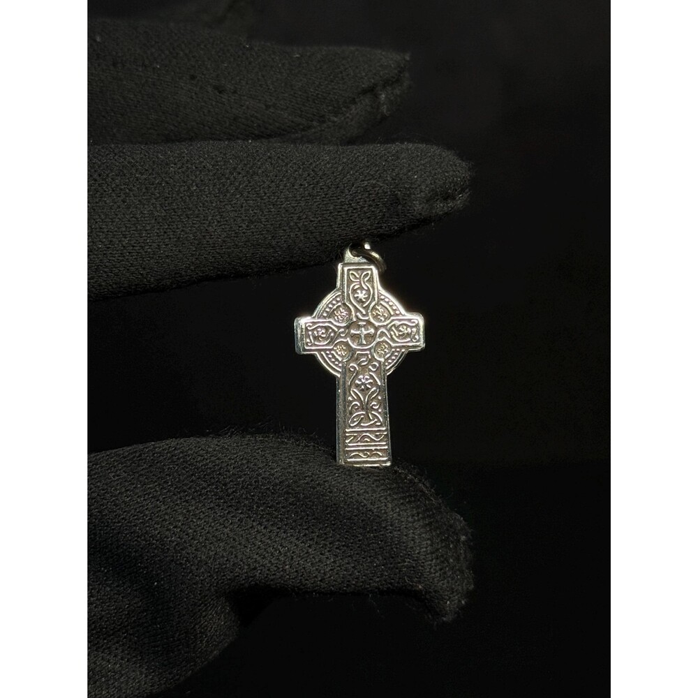 Sterling Silver Ornate Celtic Cross Charm